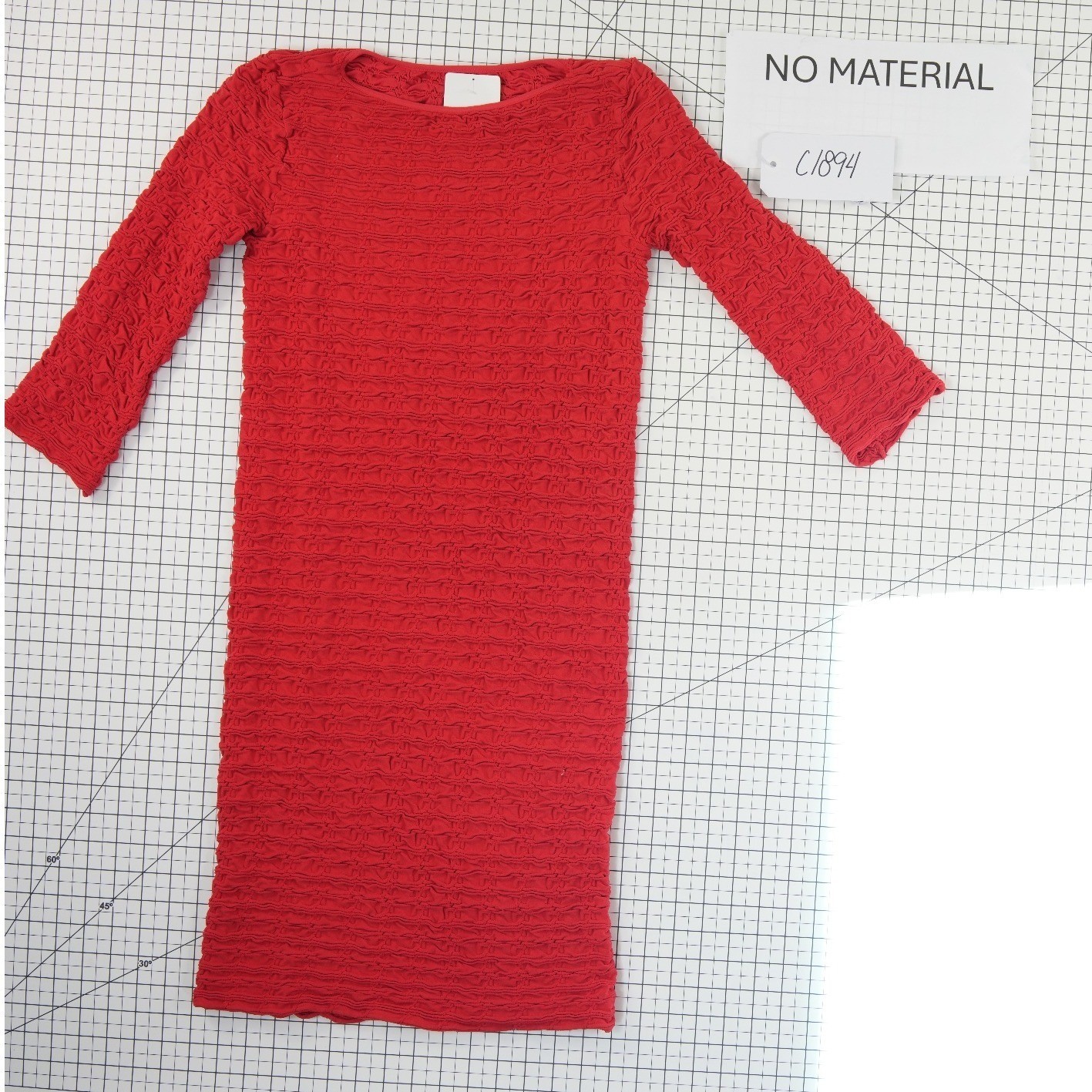 Tees by Tina Popcorn Dress Women's One Size Red Ruched Seamless Midi Bodycon - Image 4