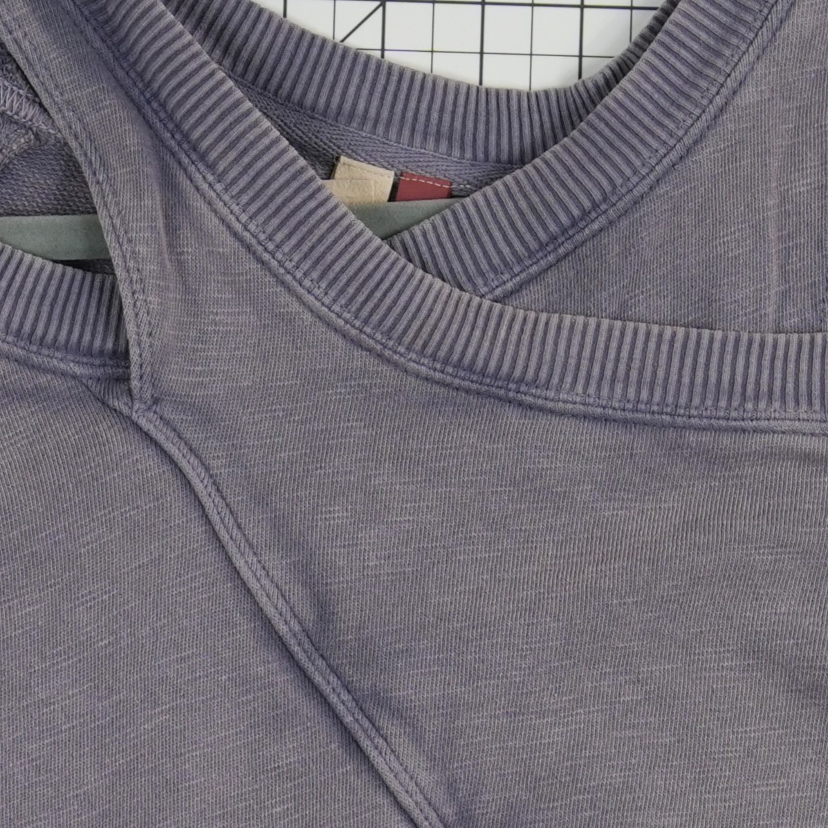 Pilcro Anthropologie Sweatshirt Women's Size Medium Purple Asymmetric Cotton - Image 4