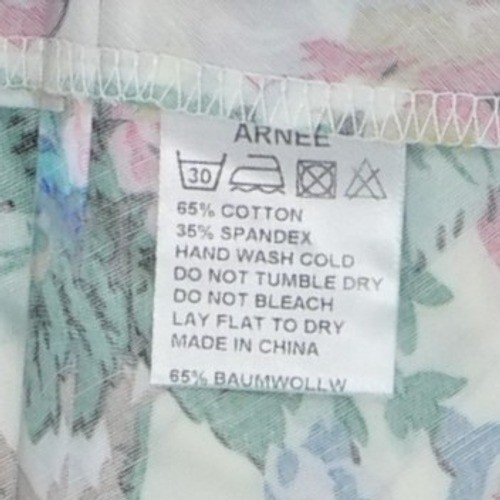 Aranee Fit Flare Dress Womens Size XXL Cream Floral Sleeveless Back Tie - Image 6