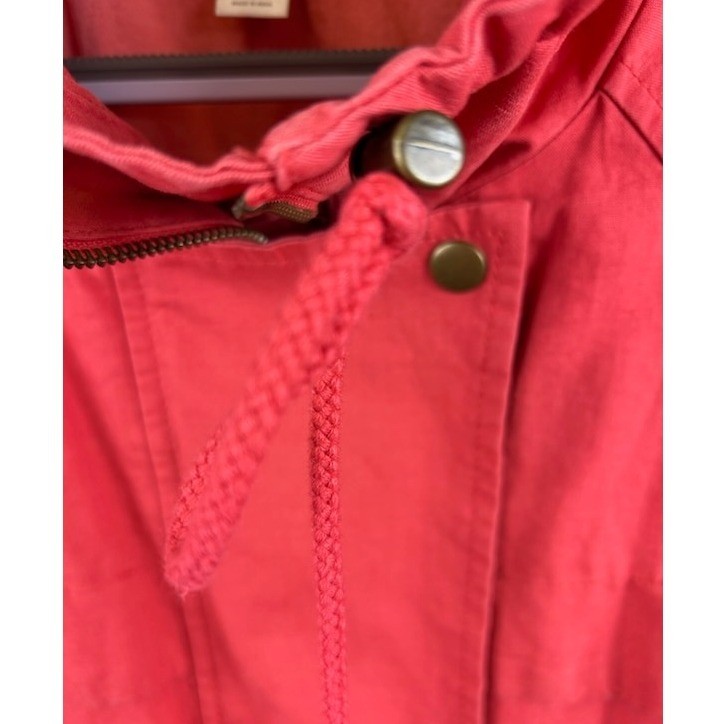 LOFT Women's Size Small Utility Jacket Coat Drawstring Waist & Stand Collar - Image 3