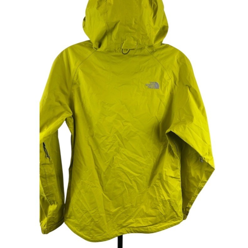 The North Face Womens Rain Jacket Hooded Full Zip Lightweight Yellow Size Small - Image 2