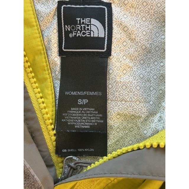 The North Face Womens Rain Jacket Hooded Full Zip Lightweight Yellow Size Small - Image 4