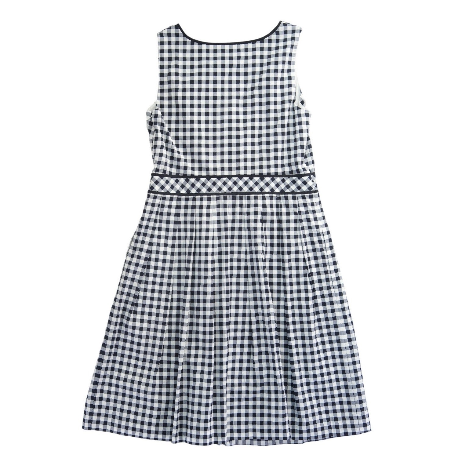 Talbots Dress Women's Size 8P Petite Navy White Gingham Fit Flare Kentucky Derby - Image 3