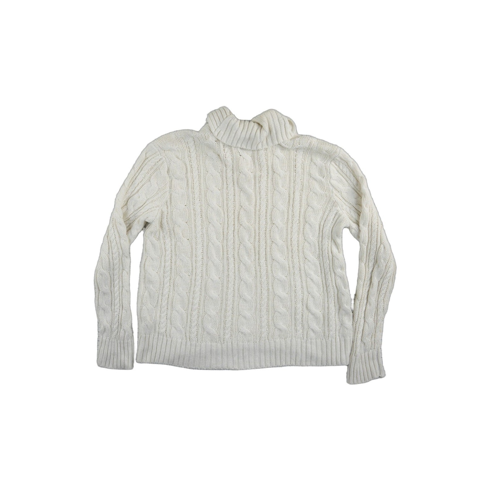 Polo Ralph Lauren Sweater Men's Size XXL Cream Cable Knit Linen Cotton Toggle - Image 2