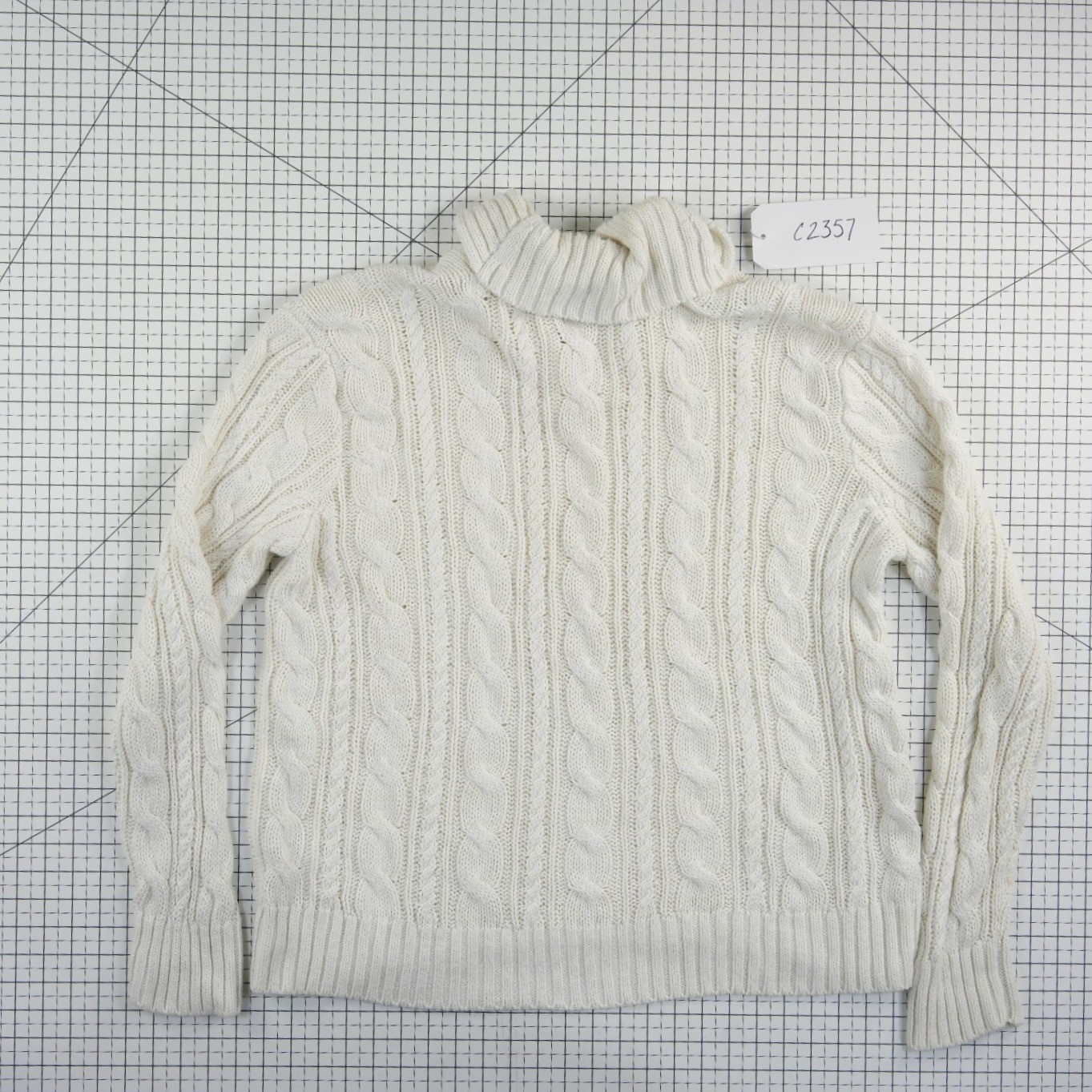 Polo Ralph Lauren Sweater Men's Size XXL Cream Cable Knit Linen Cotton Toggle - Image 7