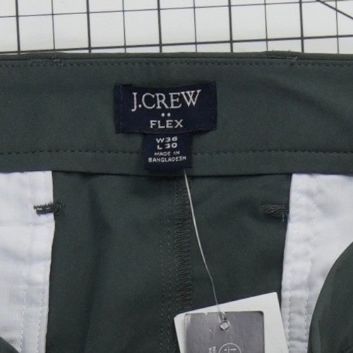 NEW J.Crew Pants Men's Size 36x30 Green Slim Tech Stretch Moisture Wicking - Image 3