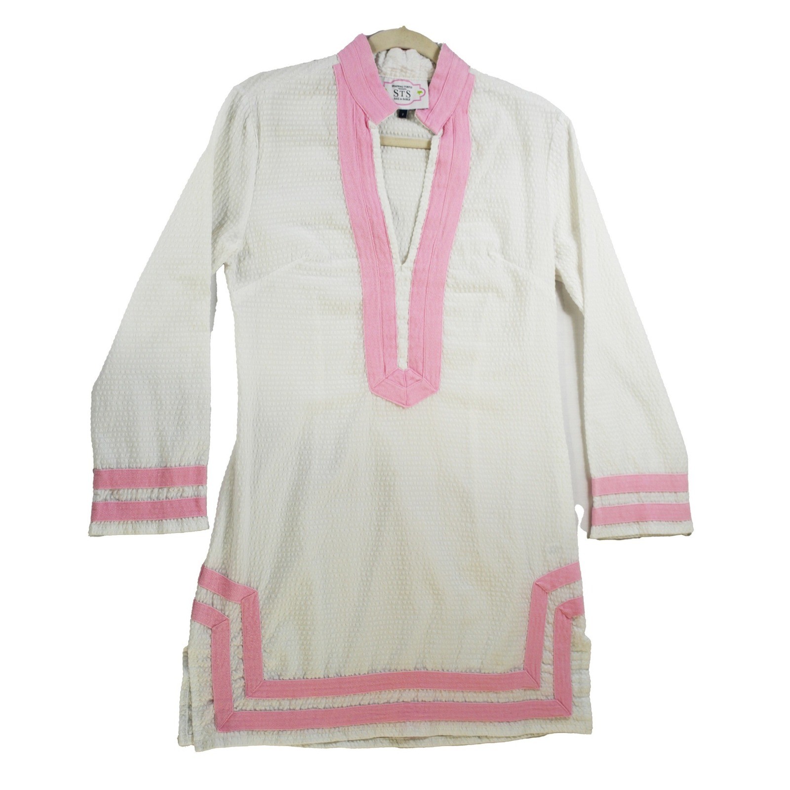 Sail to Sable Dress Women's Size 2 White Pink Snapping Turtle Kentucky Derby - Image 2