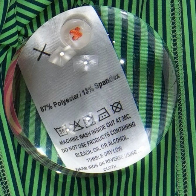 Michel Rouen Polo Shirt Men's Size Large Green Striped Performance Golf - Image 4
