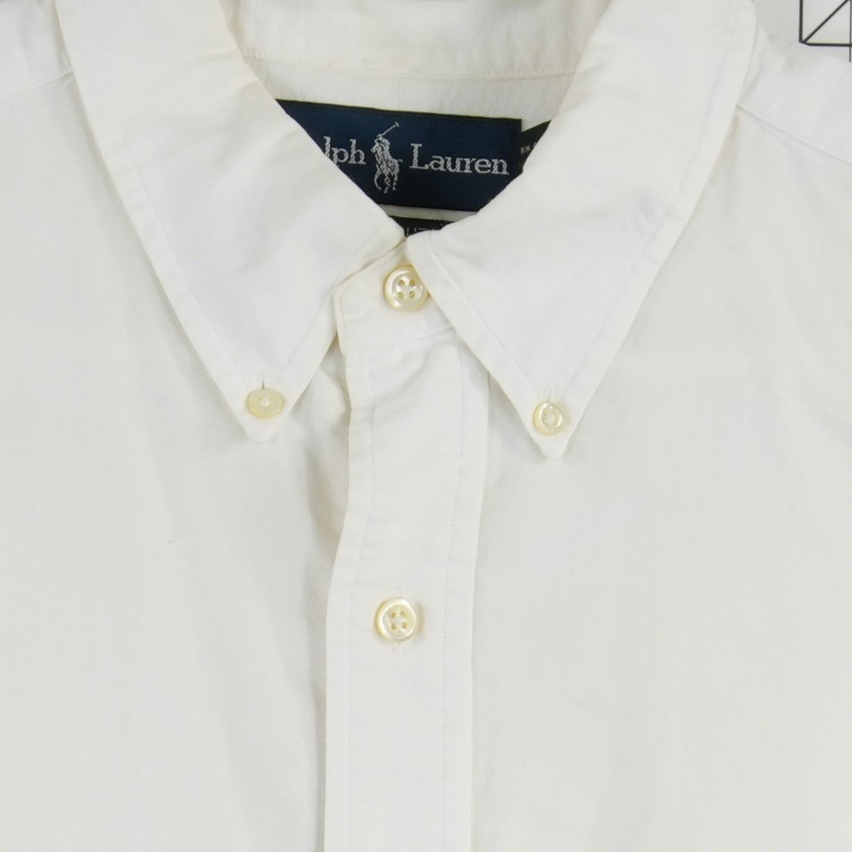Ralph Lauren Shirt Dress Women's Size Medium White Cotton Oxford Paisley Trim - Image 5
