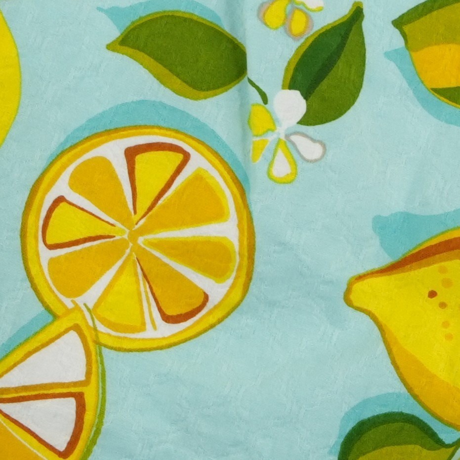 Trina Turk Lemon Shorts Women's Size 8 Blue Yellow Cotton Spandex - Image 3