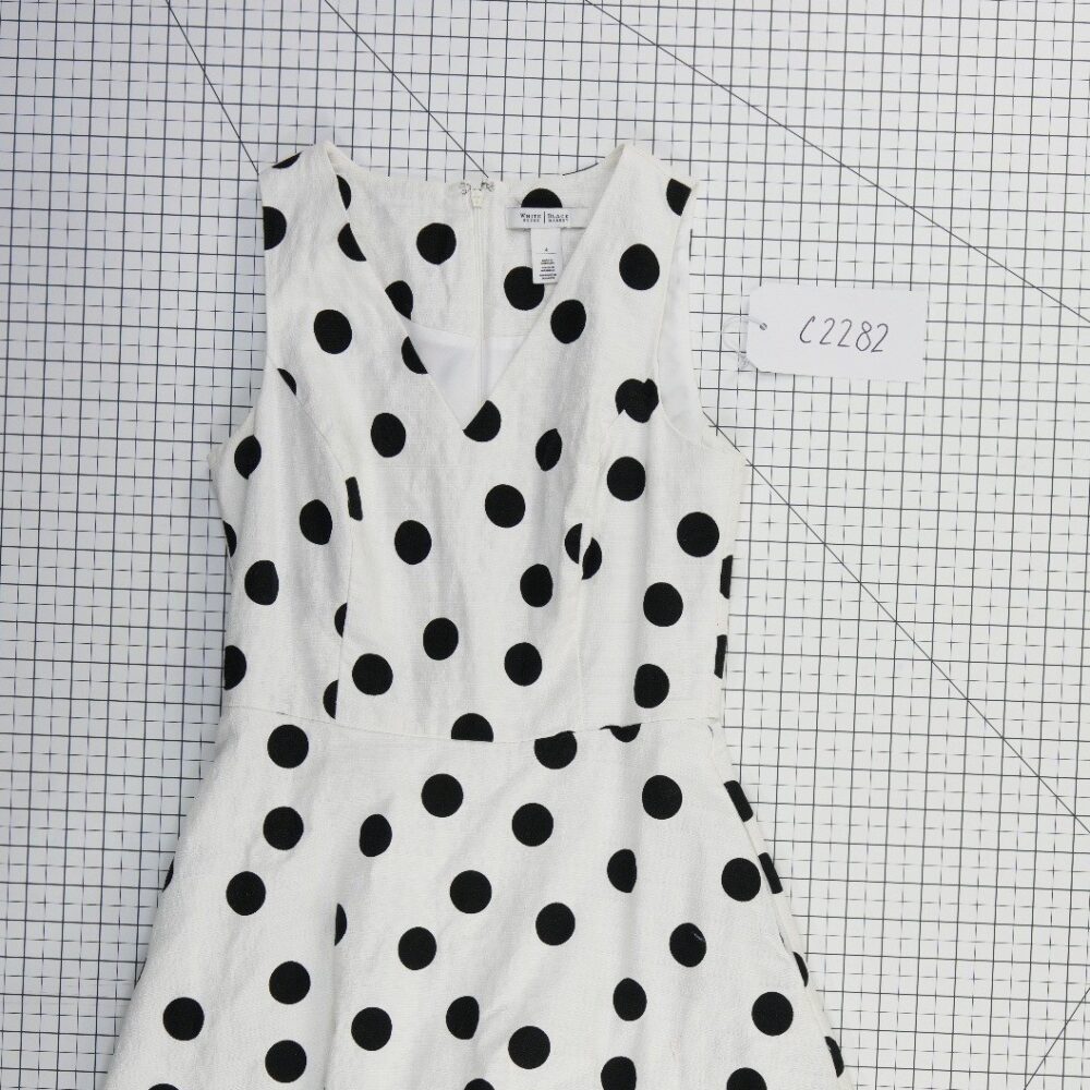 white house black market a line dress White House Black Market A-Line Sleeveless V-Neck Cocktail Dress with Pockets