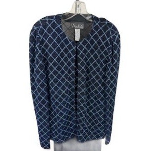 Alex Evenings Formal Maxi Long Dress Set Navy Blue Sparkle Party Gala Size 12 - Image 3