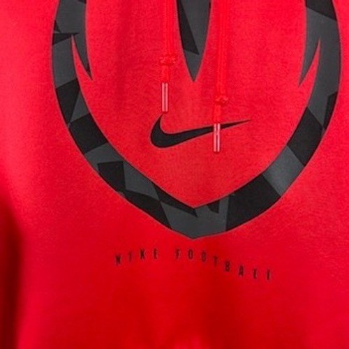 Nike Football Dri-FIT Red Performance Pullover Sweatshirt Hoodie Size Large - Image 2
