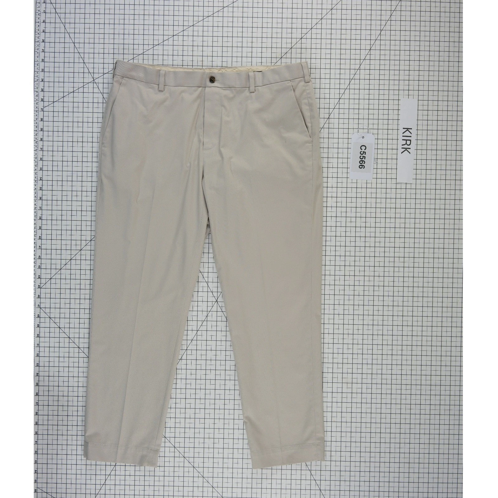 Brooks Brothers Advantage Chino Pants Men's Size 40x30 Stone Cotton Stretch - Image 5