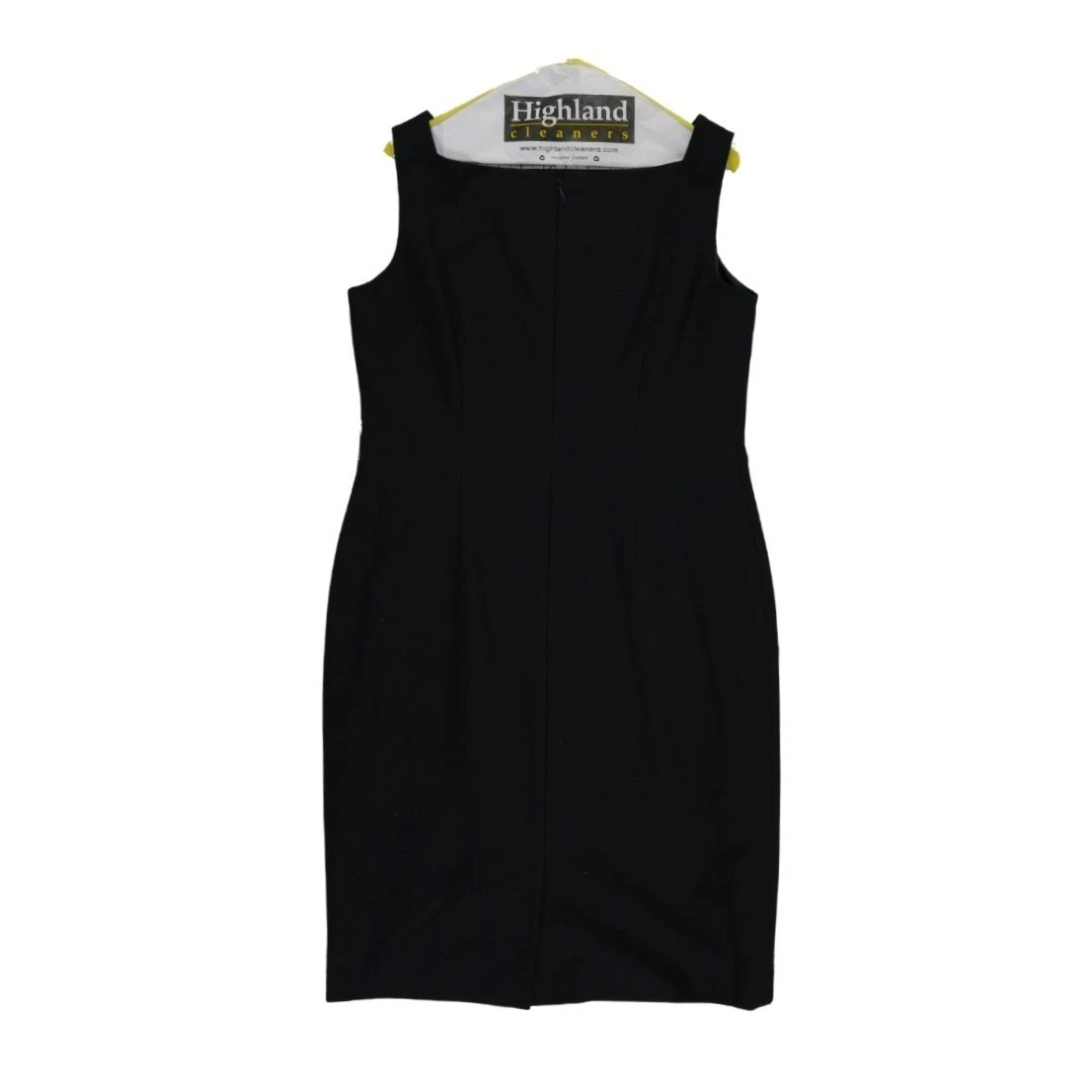 Anne Klein Sheath Dress Women's Size 10 Black Wool Blend Square Neck Lined LBD - Image 2