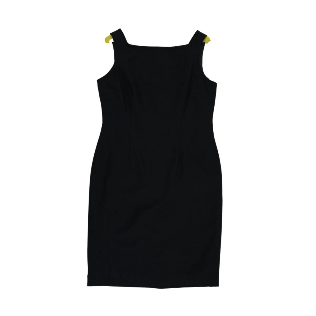 Anne Klein Sheath Dress Women's Size 10 Black Wool Blend Square Neck Lined LBD - Image 3