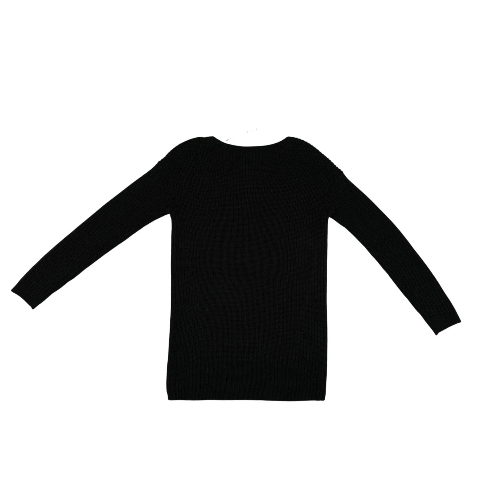 Bar III Sweater Women's Size XS Black Ribbed Grommet Wool Blend Moto Top - Image 3
