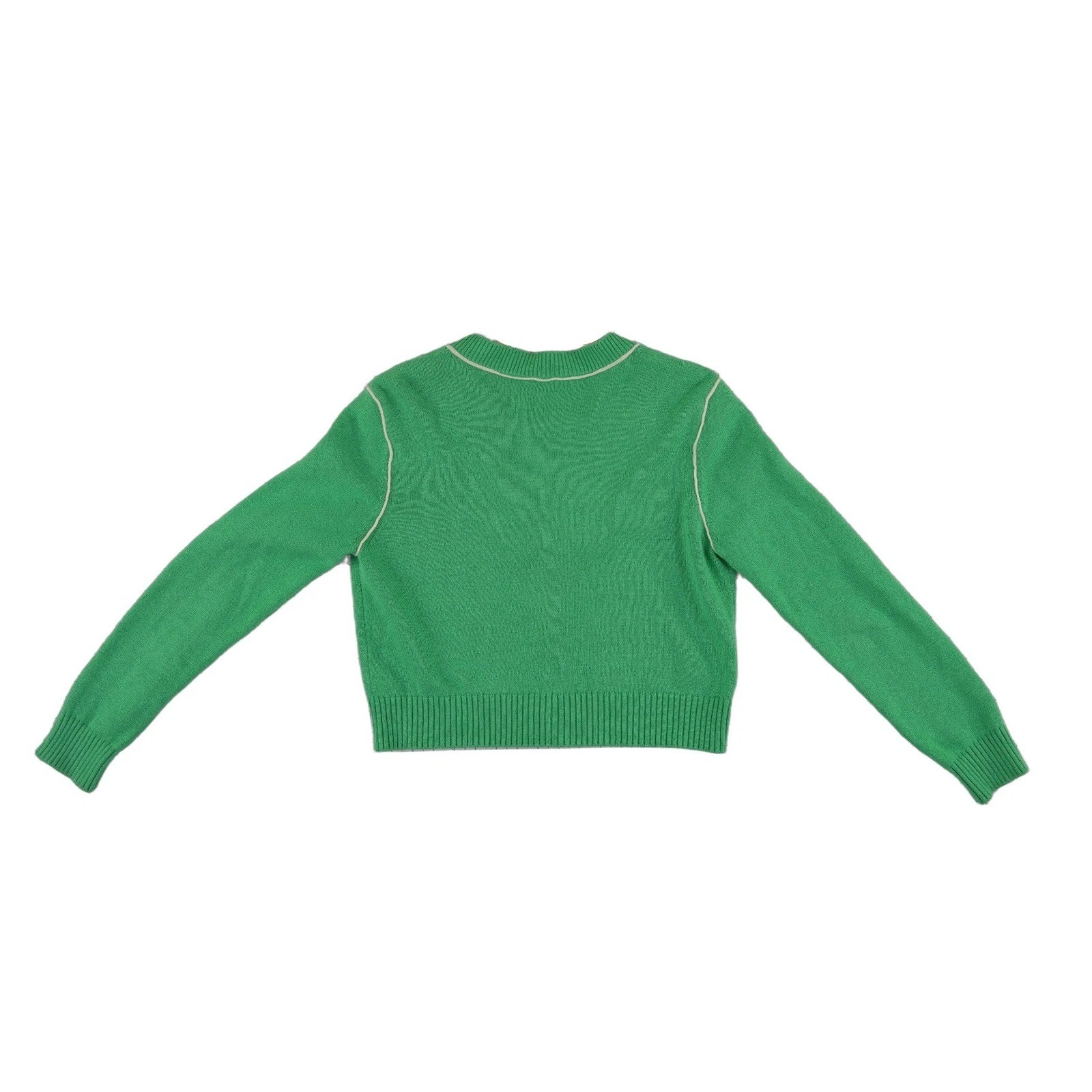 Cabi Cardigan Sweater Womens Size Medium Green Jewel Button Cropped Jewel Button - Image 3